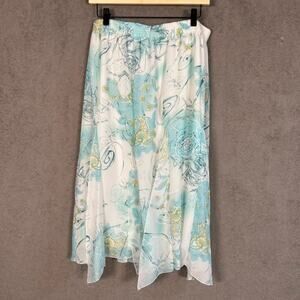 Vintage Bon Worth Womens Y2K Fairy Maxi Skirt Size L Petite Cottagecore Feminine